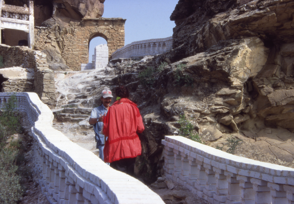 Ulay and Marina approach each other at the end of their trek. 